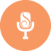 Shelby Storme's Logo. A microphone in a circle.